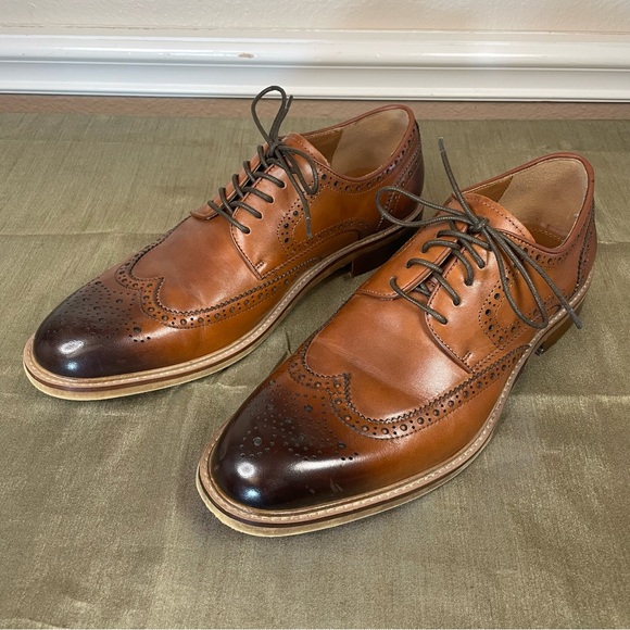 Steve Madden Hoxton Wingtip Oxford Derby Shoes Men\'s Lace-Up Cognac Size US9.5 main image 7